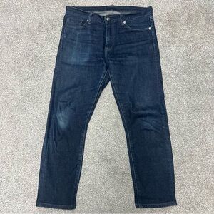 Uniqlo Men's Straight Jeans - Dark Blue